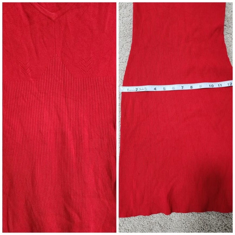 Authentic Christian Dior Vintage Short Dress Red Stretchy - Picture 11 of 12